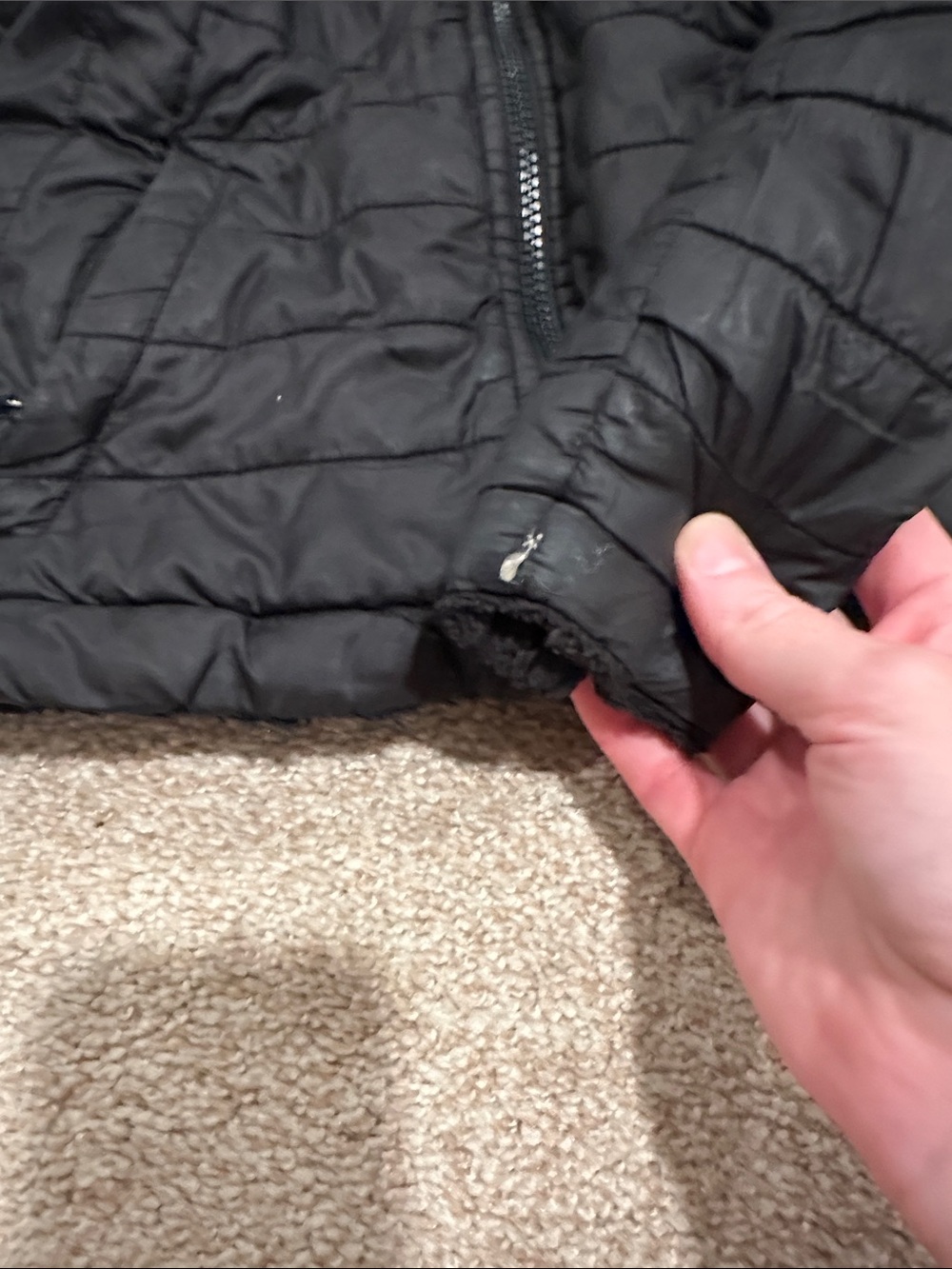 The North Face Kids Black Puffer Jacket reversible!! - Picture 6 of 10